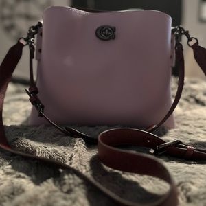 Coach crossbody - lavender and burgundy
